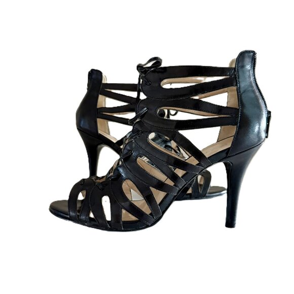 Nine West Shoes - Nine West | Black Leather Lace-up Stilettos Sz 7.5
